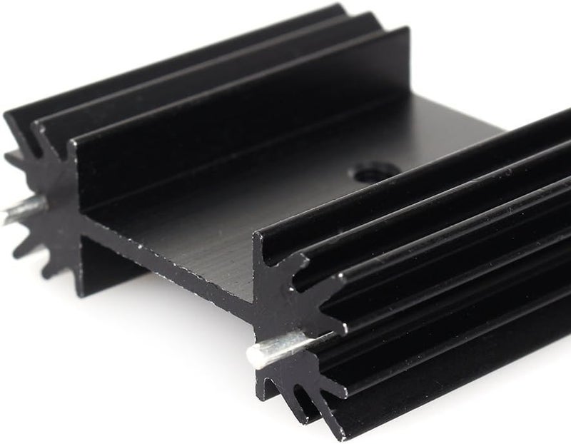 Easycargo To-220 Aluminium Heatsink 25x34x12mm,TO220 Heat Sink for Cooling MOSFET SCR Power Voltage Regulator ICS (25mmx34mmx12mm) (Anodized Black 5-Pack) - Image 4